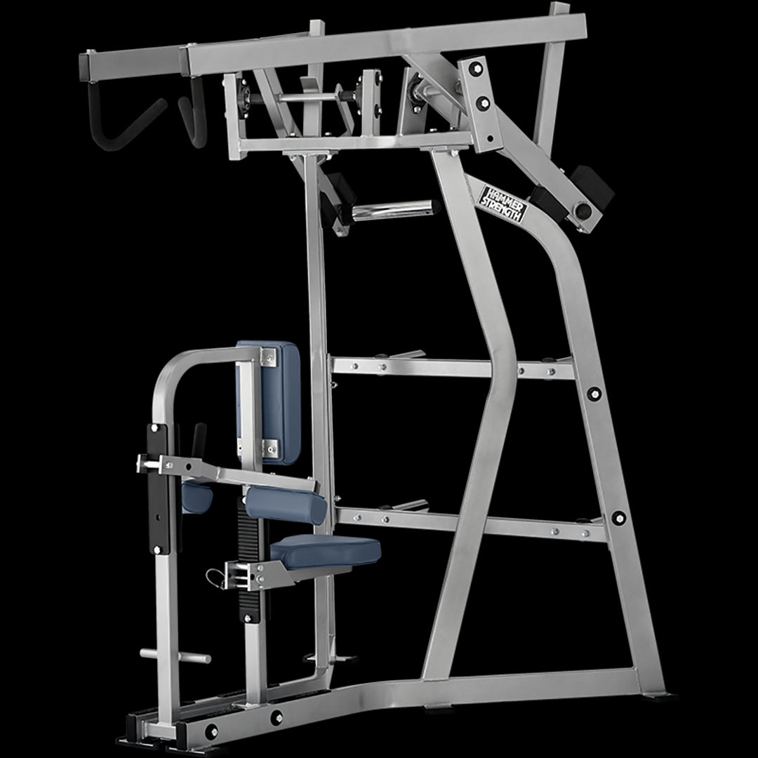 جهاز تمرينات التجديف العالي من Iso-Lateral من Hammer Strength القابل لتحميل الأوزان باستخدام الألواح / بلاتيني - أسود