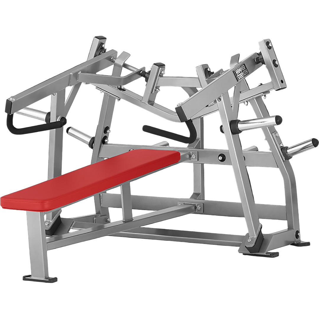 Gym machine with red seat on a black background
