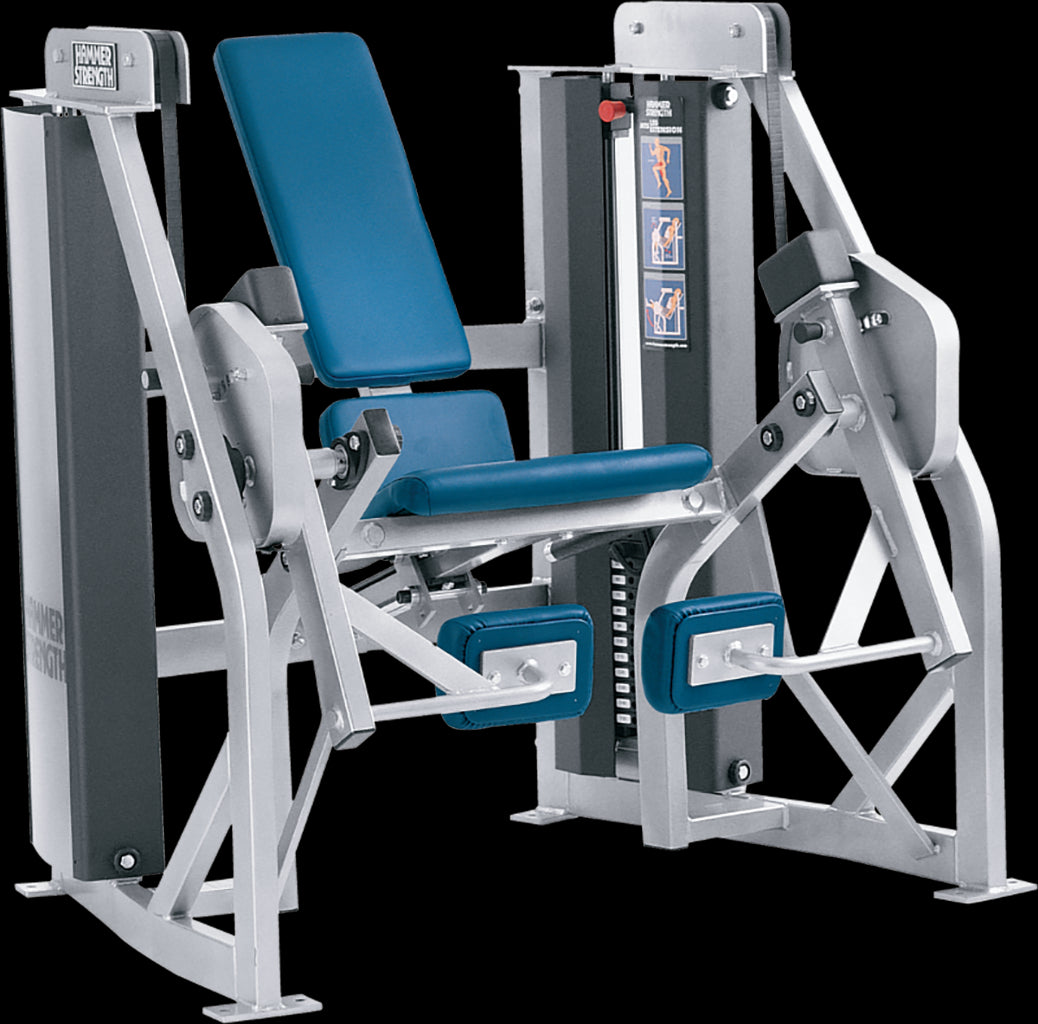 جهاز تمديد عضلات الساق من MTS Iso-Lateral من Hammer Strength / بلاتيني - أسود