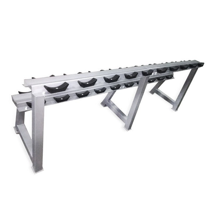 مجموعة دمبل من 12 جانبًا من البولي يوريثان بوزن 2-20 كجم مع رف