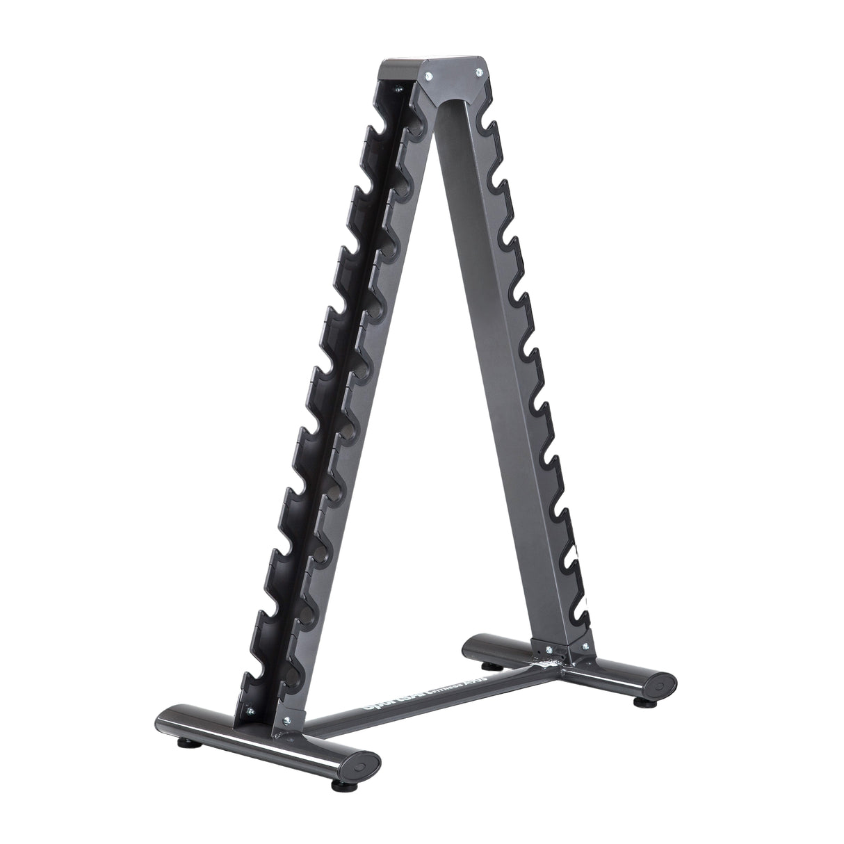 Metal weight rack on a black background