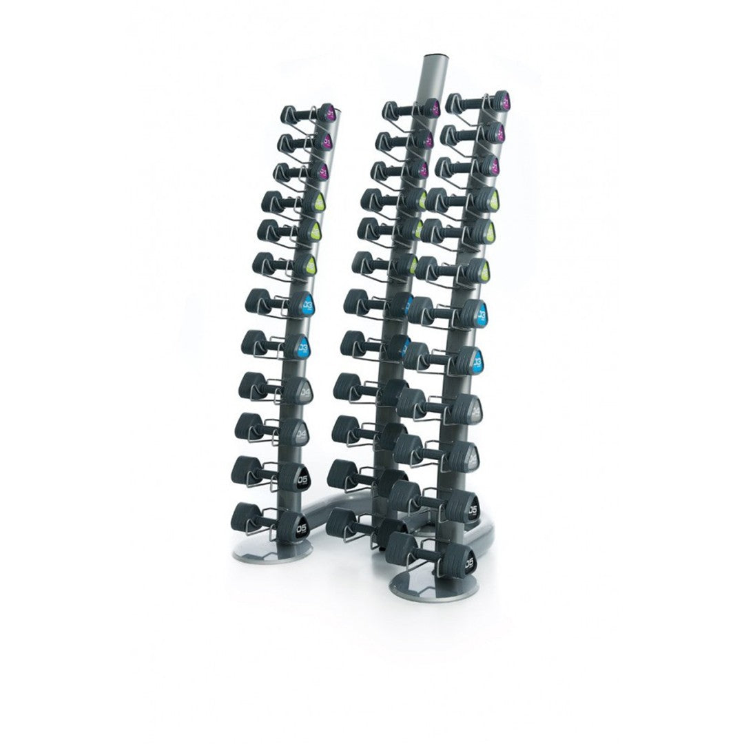 Handweight Rack Silver Holds 18 Pairs