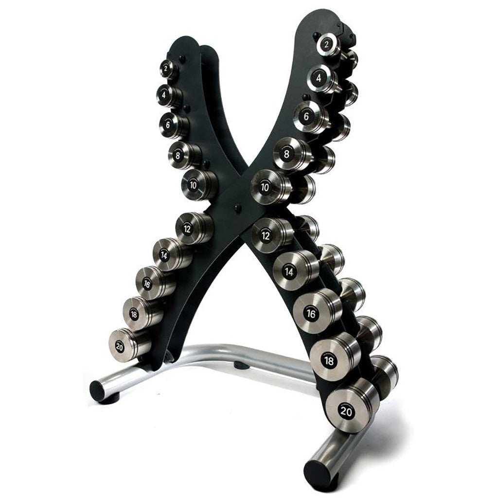 2-20Kg Classic Steel Dumbbell Set X rack