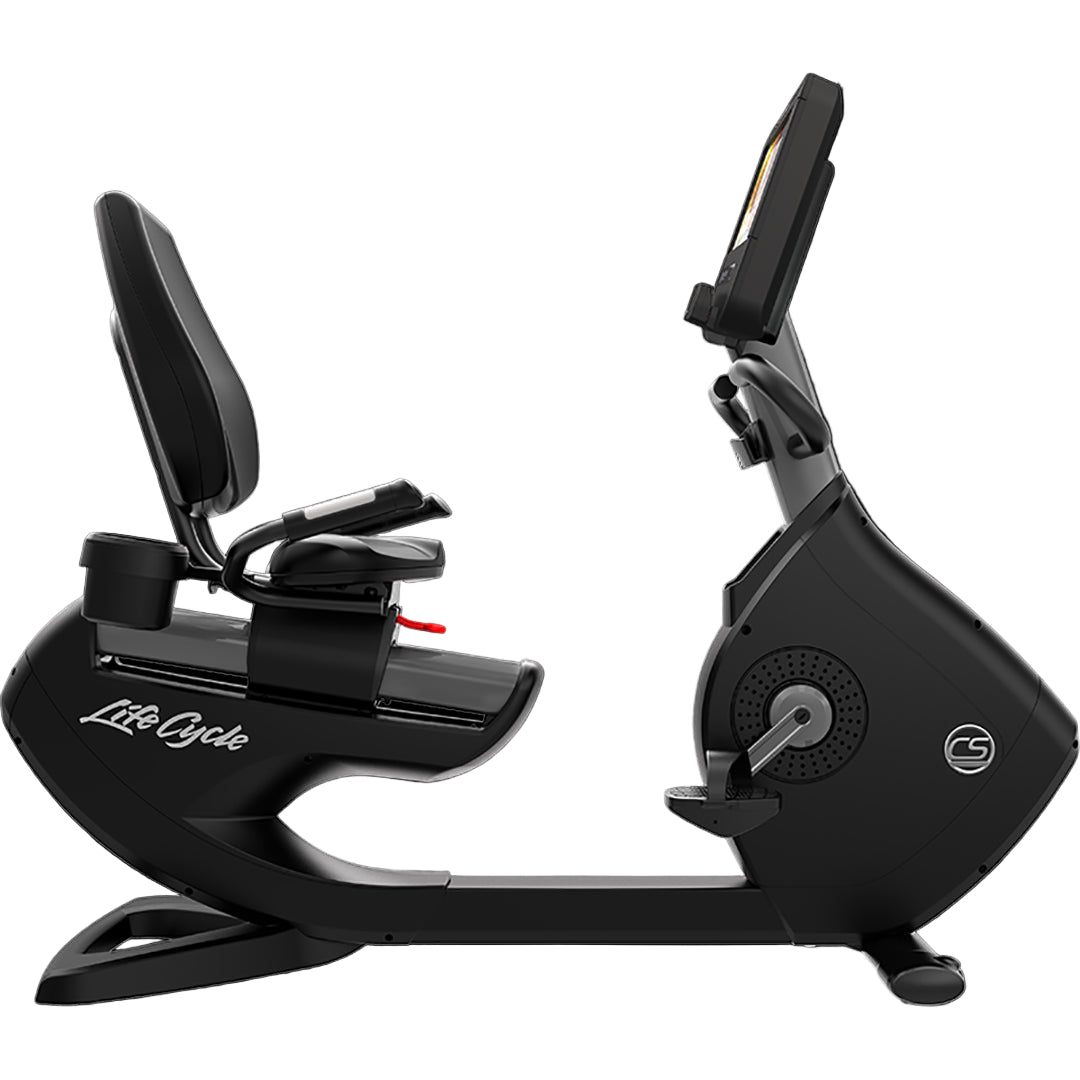 Black exercise bike with 'Life Cycle' branding on a white background
