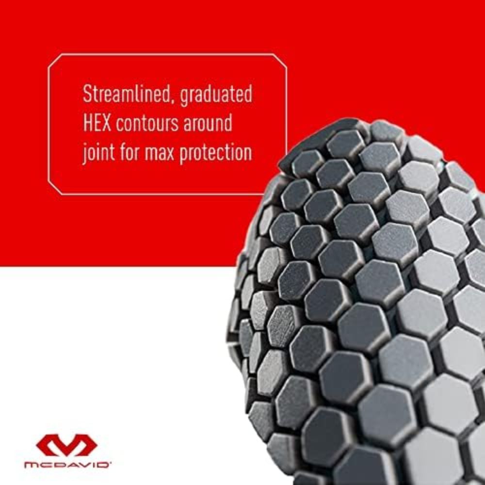 McDavid Hex Knee Compression Sleeves | Impact-Absorbing Sports Knee Pads Pair Mcdavid