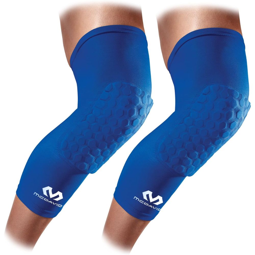 McDavid Hex Knee Compression Sleeves | Impact-Absorbing Sports Knee Pads Pair Mcdavid