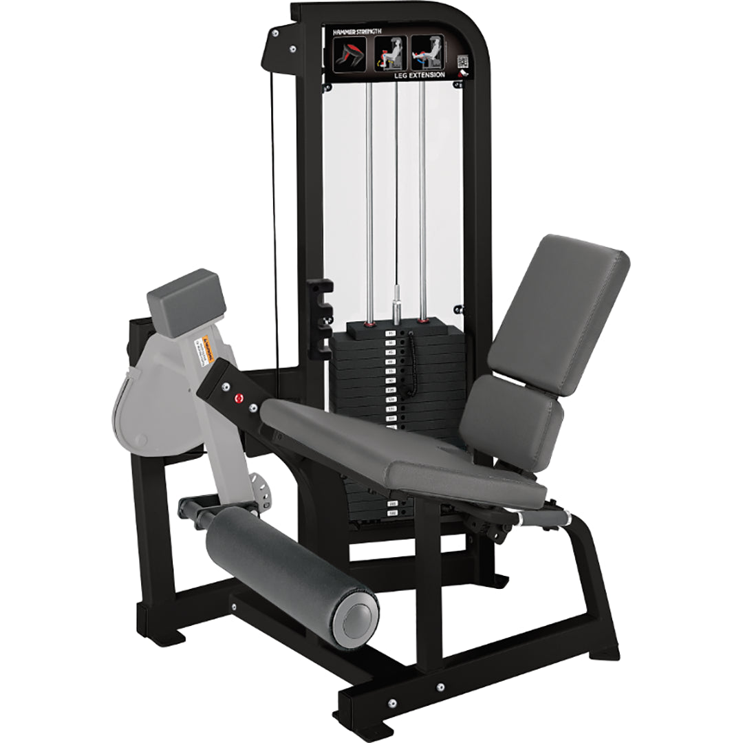‏‫جهاز تمرينات تمديد عضلات الساقين من Hammer Strength Select  / بلاتيني - أسود