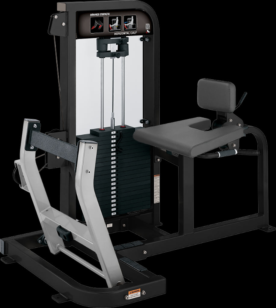 ‏‫جهاز تقوية عضلة الربلة بطريقة أفقية Hammer Strength Select    / بلاتيني - أسود
