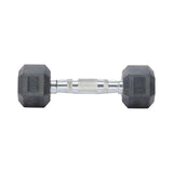 Hexagonal Rubber Dumbbell Pair – Premium Strength Training Weights