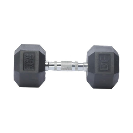 Hexagonal Rubber Dumbbell Pair – Premium Strength Training Weights