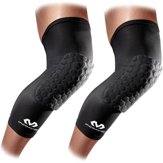 McDavid Hex Knee Compression Sleeves | Impact-Absorbing Sports Knee Pads Pair Mcdavid