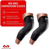 McDavid Hex Knee Compression Sleeves | Impact-Absorbing Sports Knee Pads Pair Mcdavid