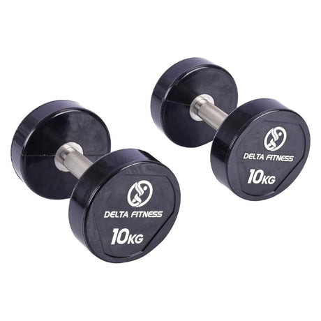 Polyurethane Dumbbell Set Pair – Premium Strength Training Dumbbells Delta Fitness