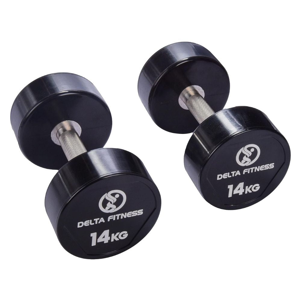 Polyurethane Dumbbell Set Pair – Premium Strength Training Dumbbells Delta Fitness