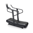 Air runner with curved running surface, side handrails and 5-inch LCD monitor